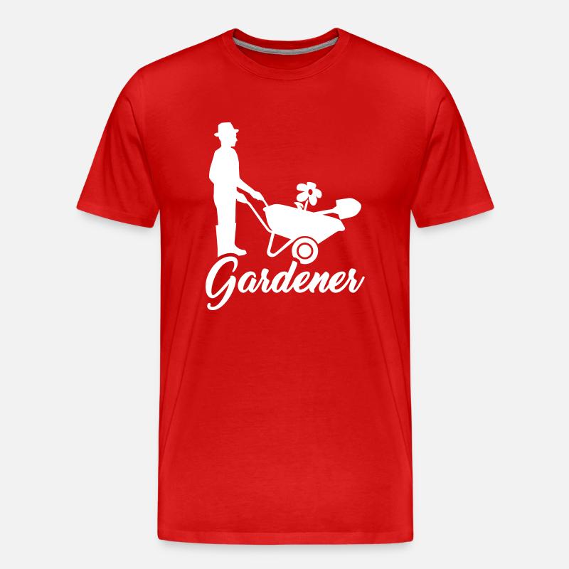 Gärtner - Männer Premium Bio T-Shirt - Rot