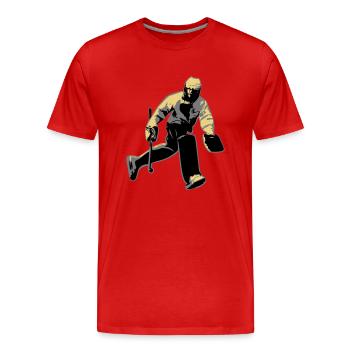 gardien de but - T-shirt bio Premium Homme - rouge - Devant - Damien (186cm)