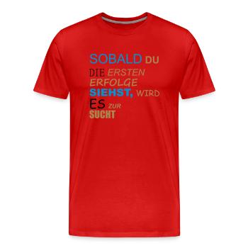 Motivation - Männer Premium Bio T-Shirt - Rot - Vorne - Damien (186cm)