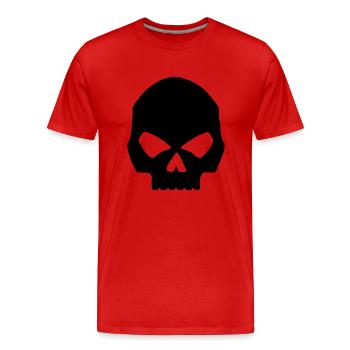 Skull - T-shirt bio Premium Homme - rouge - Devant - Damien (186cm)