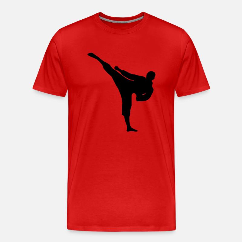 karate - Männer Premium Bio T-Shirt - Rot
