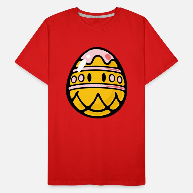 Smiley Easter Egg Männer Premium Bio T-Shirt
