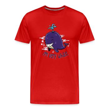 I'm very whale - T-shirt bio Premium Homme - rouge - Devant - Damien (186cm)