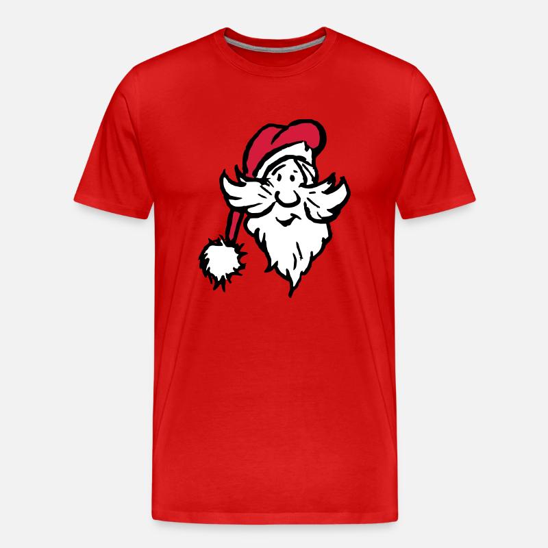 Weihnachtsmann-Ikone - Männer Premium Bio T-Shirt - Rot