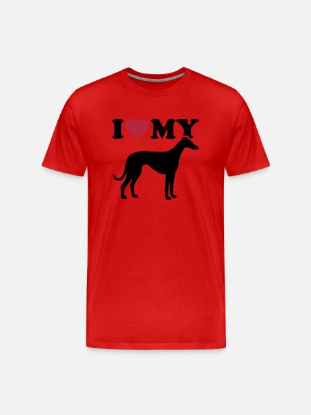 Italian Greyhound - Men's Premium Organic T-Shirt - red