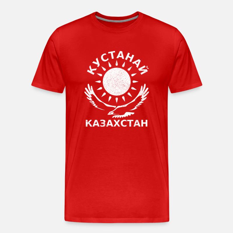 KUSTANAJ Kasachstan Кустанай Казахстан - Männer Premium Bio T-Shirt - Rot