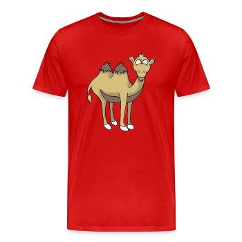 Chameau - T-shirt bio Premium Homme - rouge - Devant - Damien (186cm)