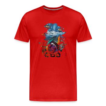 Graffiti art graffiti style graffiti Splash - Men's Premium Organic T-Shirt - red - Front - Damien (186cm)