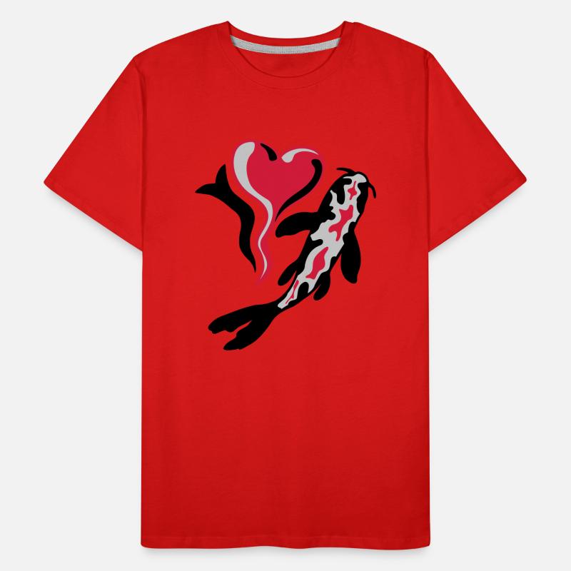 I Love Koi Fish Men's Premium Organic T-Shirt