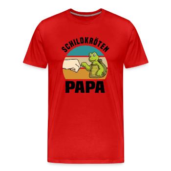 Schildkröten - Männer Premium Bio T-Shirt - Rot - Vorne - Damien (186cm)