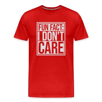 Je me fiche des faits - T-shirt bio Premium Homme - rouge - Devant - Damien (186cm)