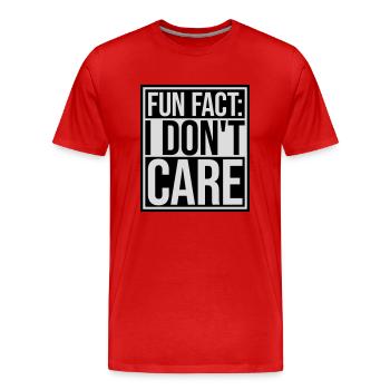 Je me fiche des faits - T-shirt bio Premium Homme - rouge - Devant - Damien (186cm)
