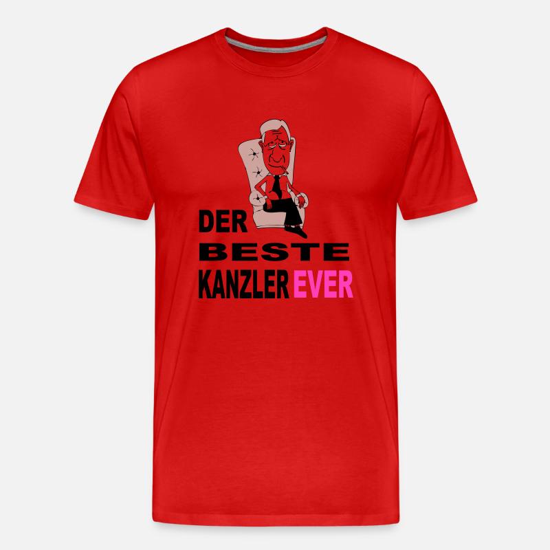 Schmidt Helmut - Männer Premium Bio T-Shirt - Rot