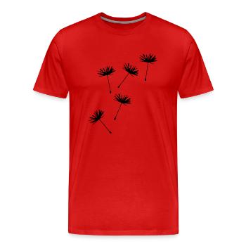 Dandelion Dandelion Illustration - Men's Premium Organic T-Shirt - red - Front - Damien (186cm)