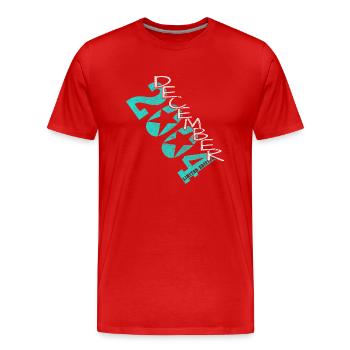 Dezember 2004 geboren - Männer Premium Bio T-Shirt - Rot - Vorne - Damien (186cm)