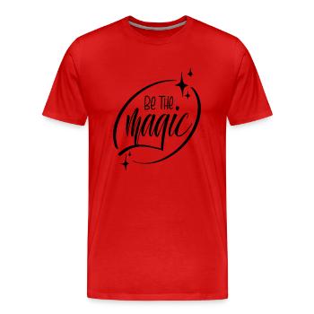 Soyez la magie - T-shirt bio Premium Homme - rouge - Devant - Damien (186cm)