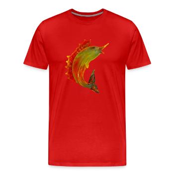 L'espadon libre - T-shirt bio Premium Homme - rouge - Devant - Damien (186cm)