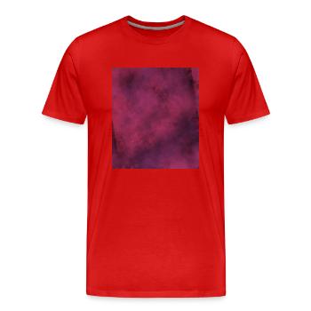 Trippy maigre jungle brouillard violet - T-shirt bio Premium Homme - rouge - Devant - Damien (186cm)
