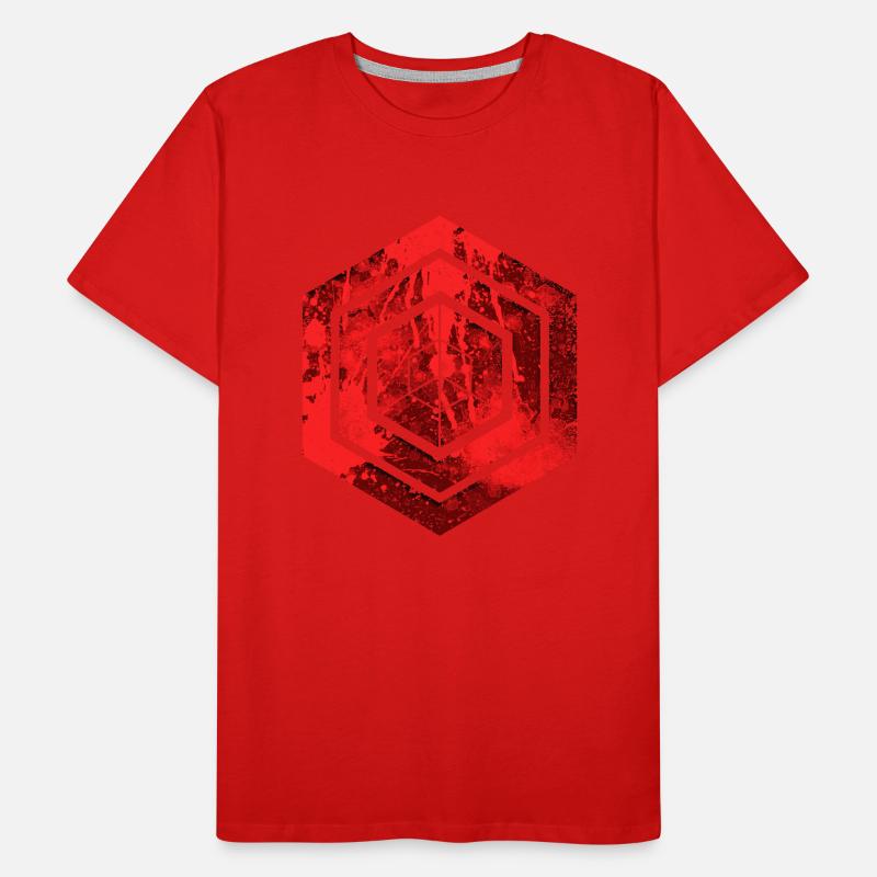 hexagon programming programmer coding geometric Men's Premium Organic T-Shirt