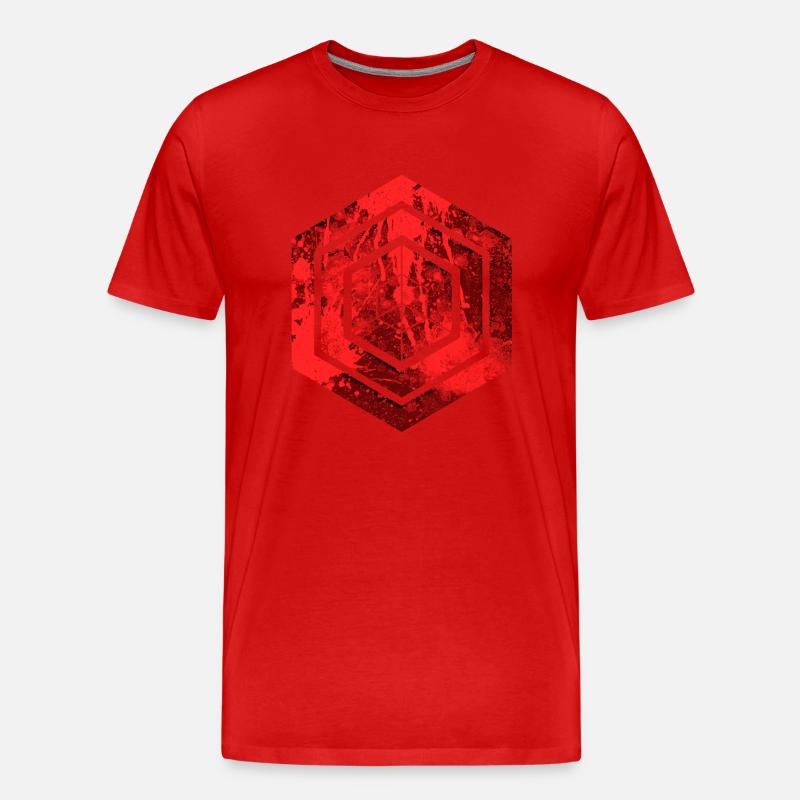 Hexagon-Programmierung Programmierer Codierung geometrisch - Männer Premium Bio T-Shirt - Rot