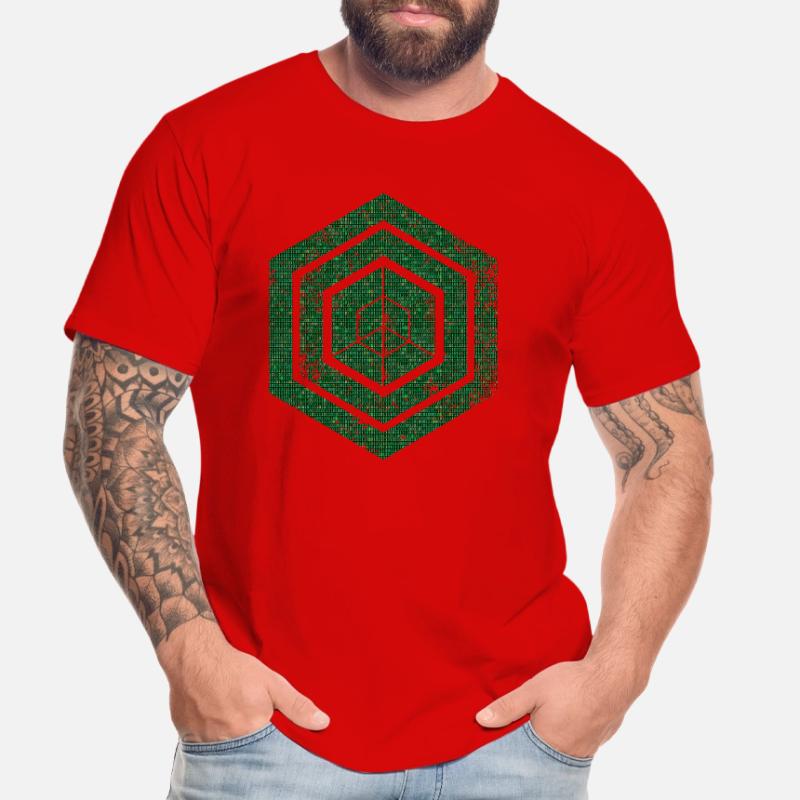 hexagon programming programmer coding geometric Men's Premium Organic T-Shirt