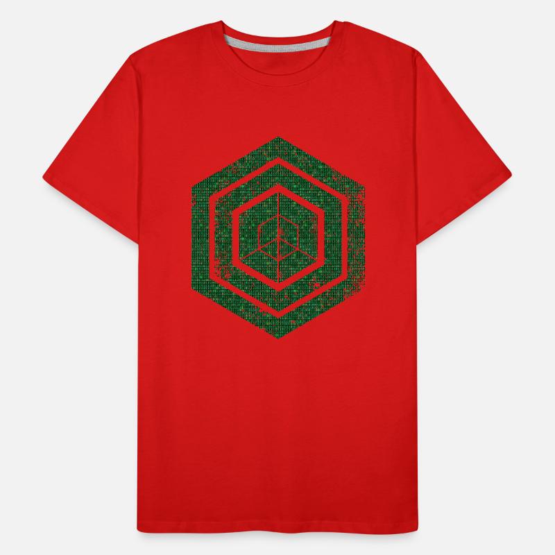 hexagon programming programmer coding geometric Men's Premium Organic T-Shirt