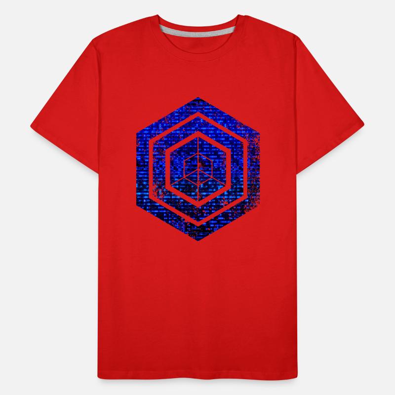 Hexagon-Programmierung Programmierer Codierung geometrisch Männer Premium Bio T-Shirt