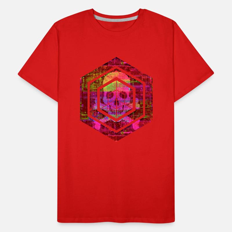 Codage géométrique du programmeur de programmation hexagonale T-shirt bio Premium Homme