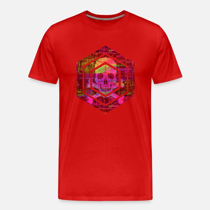 Hexagon-Programmierung Programmierer Codierung geometrisch - Männer Premium Bio T-Shirt - Rot