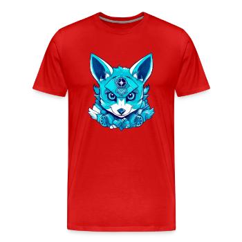 Zack der Zauberfuchs - Männer Premium Bio T-Shirt - Rot - Vorne - Damien (186cm)