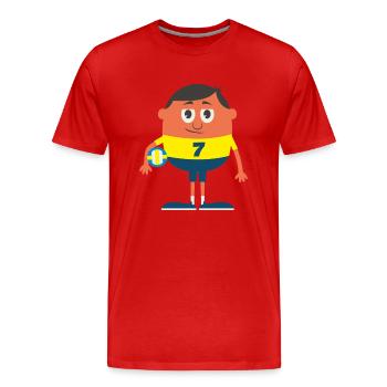 Ballsport - Männer Premium Bio T-Shirt - Rot - Vorne - Damien (186cm)