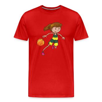 Ballsport - Männer Premium Bio T-Shirt - Rot - Vorne - Damien (186cm)