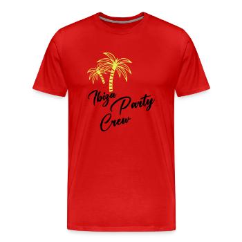 Ibiza Party Crew - T-shirt bio Premium Homme - rouge - Devant - Damien (186cm)