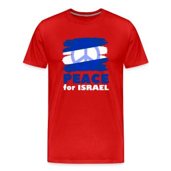 Peace for Israel Frieden Gaza Naher Osten Krieg - Männer Premium Bio T-Shirt - Rot - Vorne - Damien (186cm)