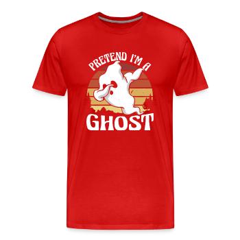 Mignon Dabbing fantôme Halloween Costume, faire semblant que je suis - T-shirt bio Premium Homme - rouge - Devant - Damien (186cm)