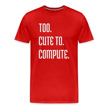 statement hacking coding hacking code - Men's Premium Organic T-Shirt - red - Front - Damien (186cm)