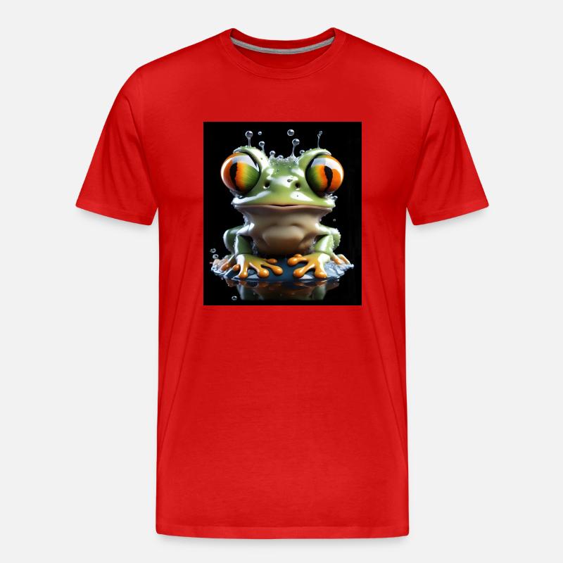 Frosch #1 - Männer Premium Bio T-Shirt - Rot