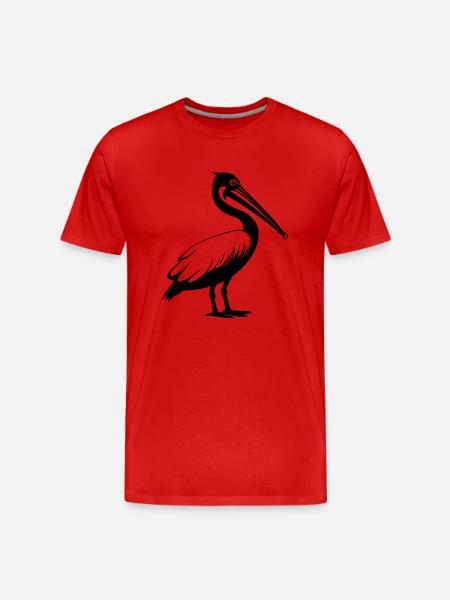 Pelikan - Herre Premium T-shirt økologisk - rød