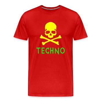 Os techno - T-shirt bio Premium Homme - rouge - Devant - Damien (186cm)