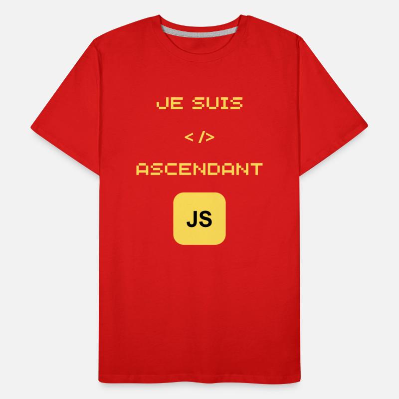 Geschenk für JavaScript-JS-Entwickler Männer Premium Bio T-Shirt