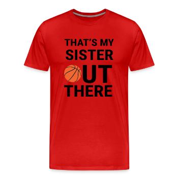 Basket-ball - T-shirt bio Premium Homme - rouge - Devant - Damien (186cm)