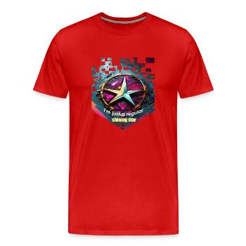 shining star - Männer Premium Bio T-Shirt - Rot - Vorne - Damien (186cm)
