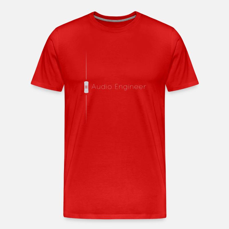 Audio Engineer Fader Grau - Männer Premium Bio T-Shirt - Rot