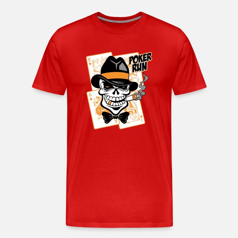 poker run - Männer Premium Bio T-Shirt - Rot