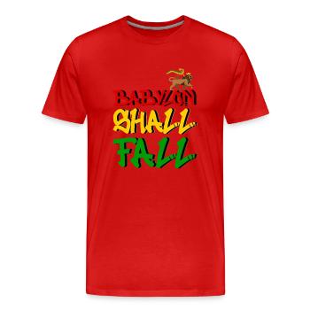 Babylone tombera - T-shirt bio Premium Homme - rouge - Devant - Damien (186cm)