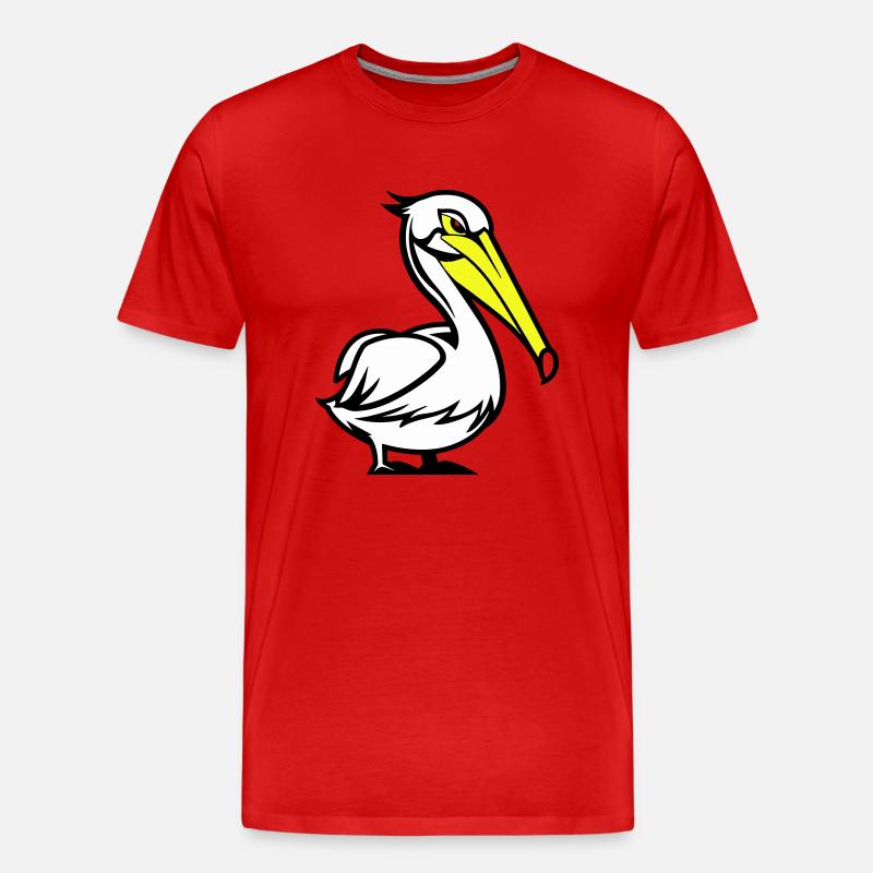 pelikan comic - Männer Premium Bio T-Shirt - Rot