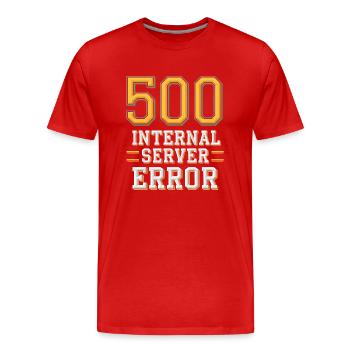 500 Internal Server Error - T-shirt bio Premium Homme - rouge - Devant - Damien (186cm)