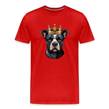 Couronne de chien - T-shirt bio Premium Homme - rouge - Devant - Damien (186cm)