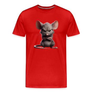 Rat grim 2 - T-shirt bio Premium Homme - rouge - Devant - Damien (186cm)