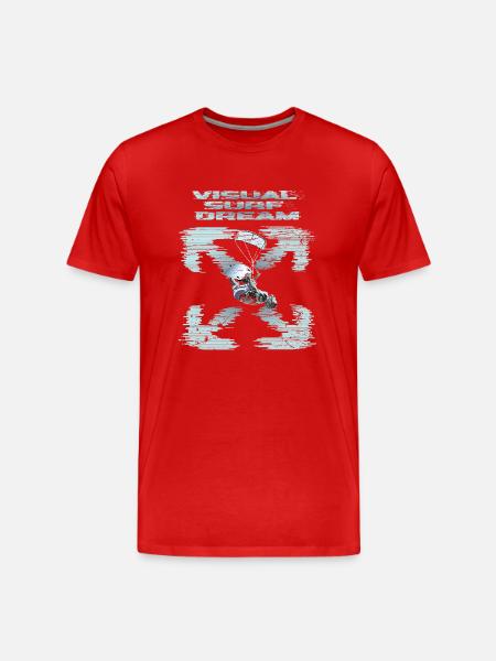Visual Kitesurfing Dream - Men's Premium Organic T-Shirt - red
